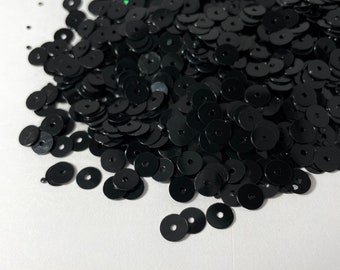 5 g / 10 g / 20 g Shimmering Black Metallic Flat Sequin 6 mm for garment sewing crafts slimes for clothing and crafts projects