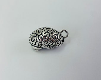 1PC/3PCs/5PCs Beautiful Cute Brain Metal charms for bracelet, necklace, earrings, keychain, Metal Beads for Doctor Nurse Jewelry Making kids