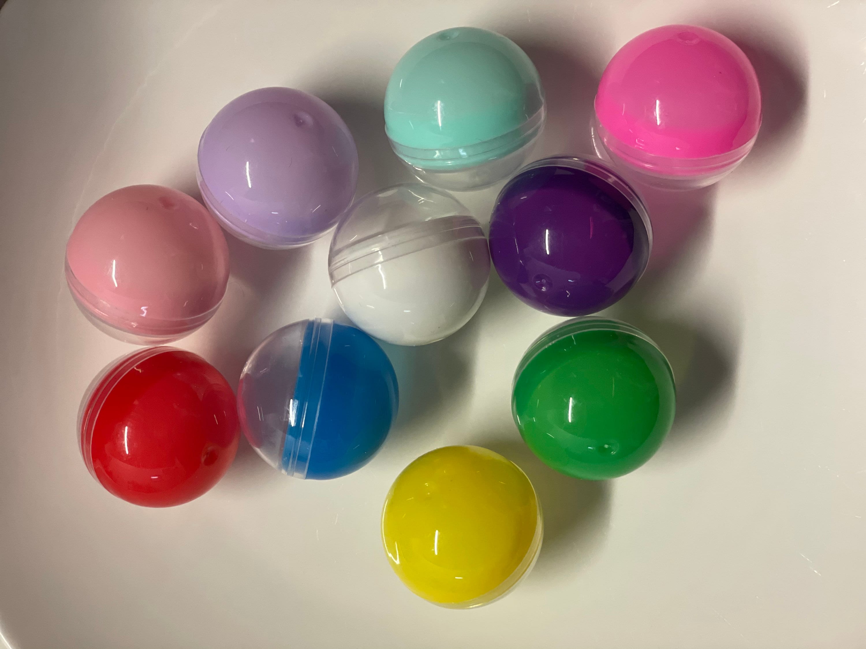 Empty Clear-colored Round Capsules 1.1 Inch Bulk Random Mixed