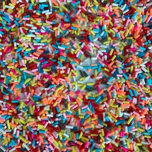 5g/10g/20g/100g Mixed Color Sprinkles Polymer Clay Slices, Fimo Sprinkles Slices Sprinkles Slices for Slime Nail Art Kawaii Miniature Sticks