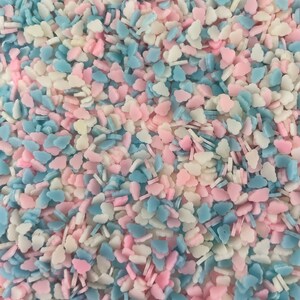 5g/10g/20g Mixed Color Sprinkles Polymer Clay Slices, Fimo Light Pink White Light Blue Slices, Sprinkles Slices for Slime & Nail Art, Kawaii