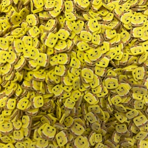 5g/10g/20g Sponge Square Pants Polymer Clay Slices, Fimo Sponge Slices, Spongebo Slices for Slime & Nail Art, Kawaii Miniature Spongebb 5 mm