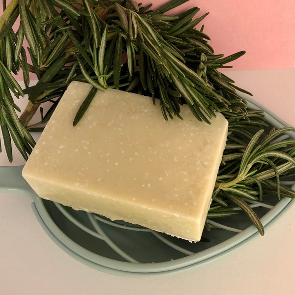 Peppermint Soap, Sea Salt Soap, Vegan Essential Oil Soap, Handcrafted Bar of Soap, Natural Green Soap, Made in CT, Bath Soap