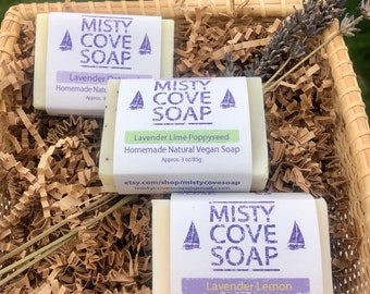 Mother's Day Soap Gift, Handmade Lavender Soap, Vegan Essential Oil Soap, Natural Soap Gift Set, Women's Soap Gift, Shea Butter Soaps