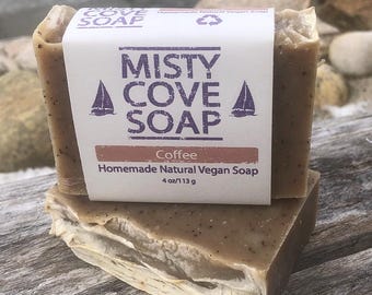 Exfoliating Coffee Soap: Natural Vegan Handmade Soap Bar