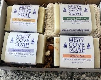 Vegan Soap Gift Box: Handmade Natural Soap Sampler