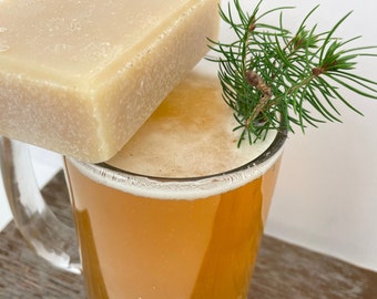 Natural Soap for Dad, Handmade Beer Soap, Essential Oil Soap Bar, Forest Soap, Vegan Body Bar, Men's Scented Bar Soap, Woods Soap
