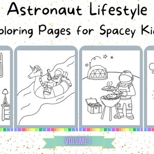20 Cute Astronaut Space Coloring Sheets Pages for Kids | For Kids, Toddlers, Crayon | Space Themed Birthday Activity