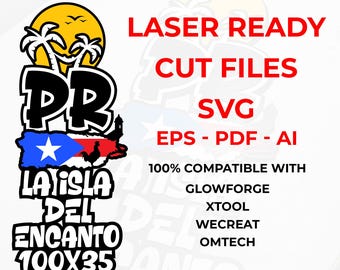 PR Isla del Encanto - Laser Cut Ready - SVG