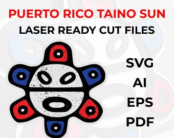 Puerto Rico Taino Sun - Laser Cut Ready - SVG