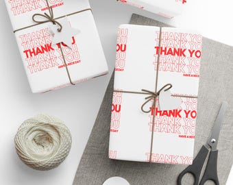 Thank You To-Go Bag Cheeky Wrapping Paper | Novelty Gift Wrap