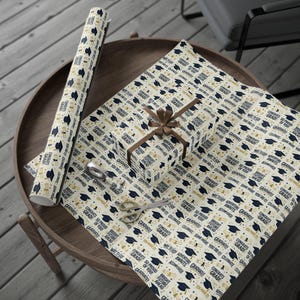 Graduation Wrapping Paper | Cap and Diploma Pattern - Etsy