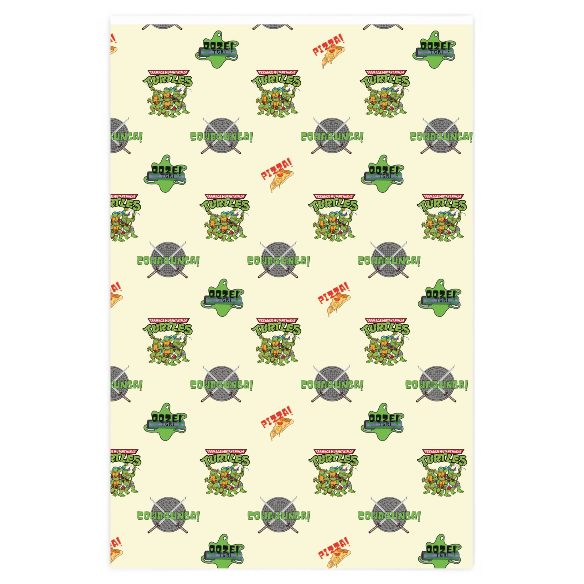 TMNT Wrapping Paper Ninja Turtles Gift Wrap, Comic Book Superhero, Teenage Mutant Ninja Turtles