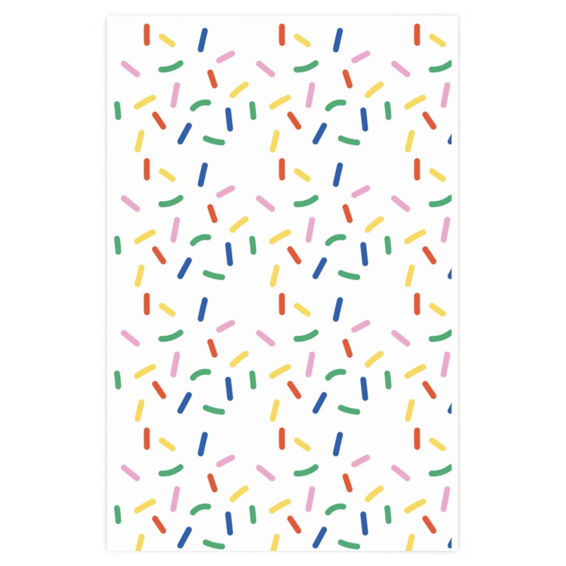 Sprinkle Wrapping Paper Pop Art Sprinkle Pattern, Unique Fun Party Gift Wrap, Ice Cream