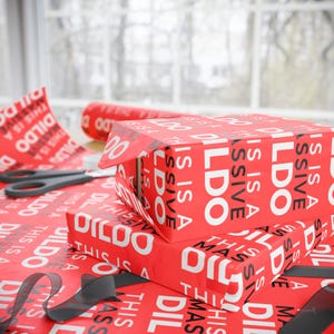 Bold and Humorous Wrapping Paper for Unique Gifts, Birthday, Funny Occasions, Bachelorette Parties, Gag Gifts image 5