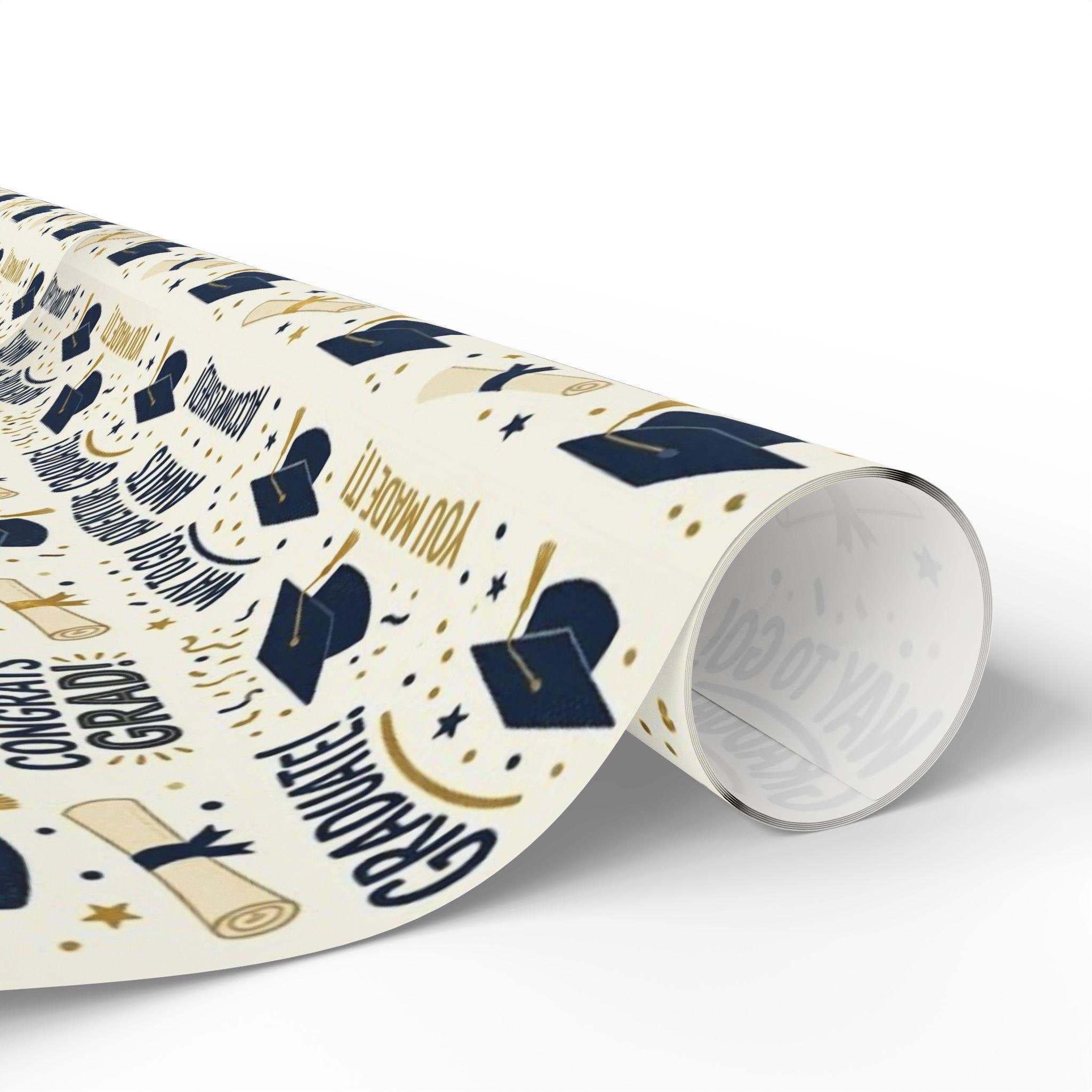Graduation Wrapping Paper | Cap and Diploma Pattern - Etsy