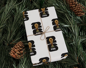 Papel de embrulho com o logotipo do FIFA 26 | Papel de presente com tema de futebol
