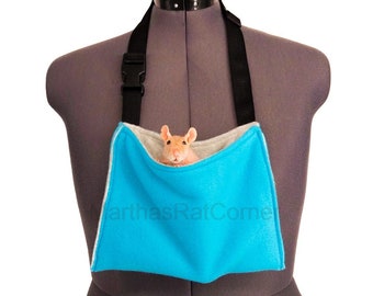 Small animal bonding pouch with adjustable strap - 10 x 7 in - great for rats, sugar gliders, squirrels