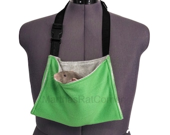 Small animal bonding pouch with adjustable strap - 10 x 7 in - great for rats, sugar gliders, squirrels