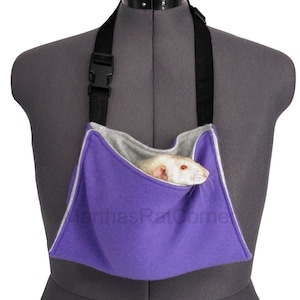 Bolsa de apego para animales pequeños con correa ajustable - 10 x 7 pulgadas - ideal para ratas, petauros del azúcar y ardillas.