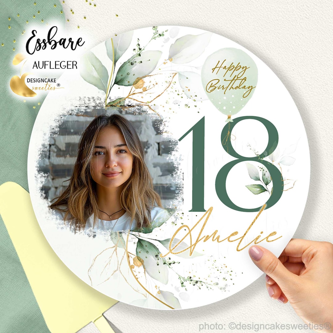 Immagine Per Torta 10&deg; Compleanno &ndash; Foglio Di Zucchero Edibile, Decorazione Muffin, Made In Germany
