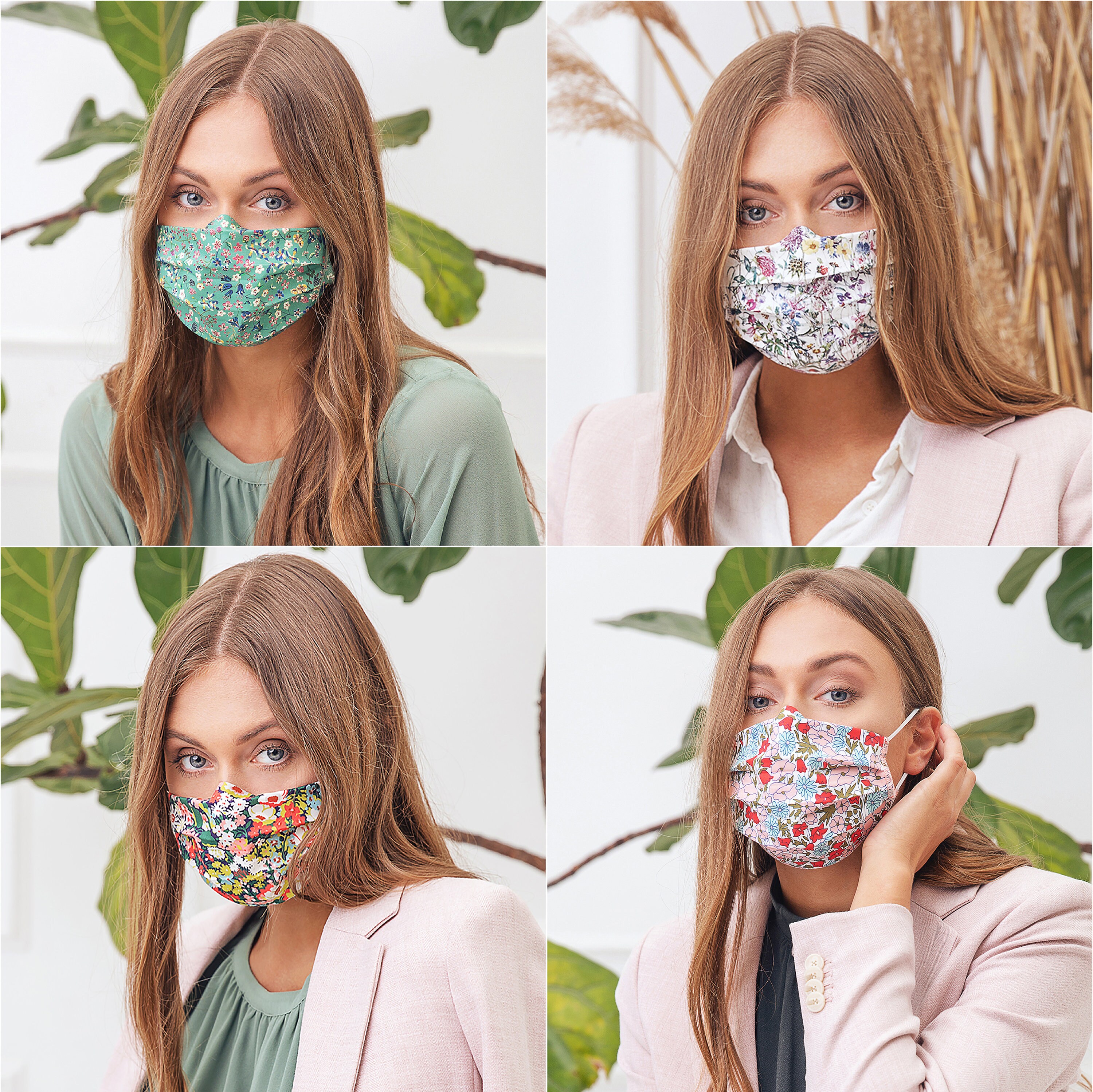 Liberty Face Mask With Adjustable Cords Luxury Face Mask Etsy