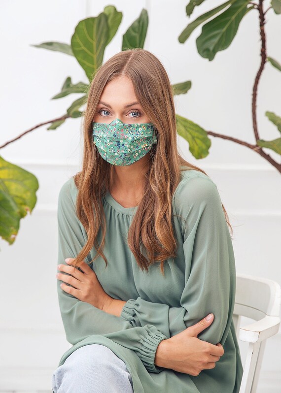 Liberty Face Mask Luxury Face Mask Premium Cotton Double Etsy UK