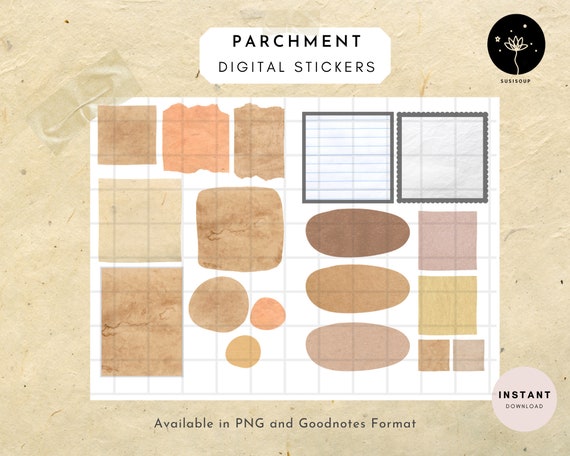 Digital Stickers for Goodnotes Parchment Paper Witchy Vibes | Etsy UK