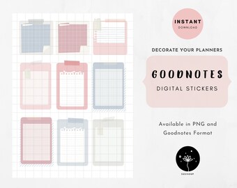 Digital stickers for Goodnotes, Digital Planner Stickers Goodnotes, Digital Sticker Kits, Digital Planner Stickers PNG,