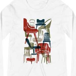MCM Chairs #2 Neutral Colors Unisex Long Sleeve Tee