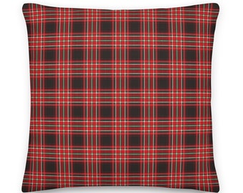 Rood en zwart Premium kussen