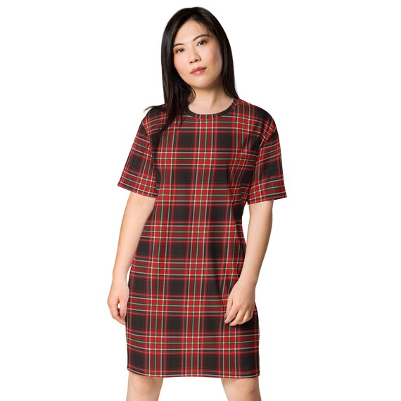 Red and Black Plaid T-shirt dress Red and Black Plaid T-shirt dress