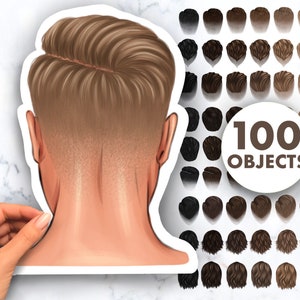 Men hair clipart, Hair Clipart, Natural Hair PNG, Men&#39;s Hairstyles, curly hair clipart, hair clipart png