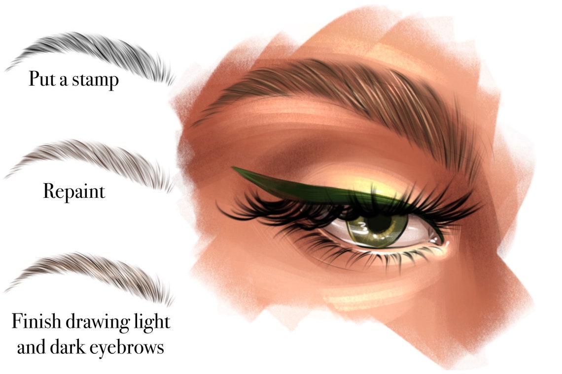 Procreate Eyebrows Brushes Procreate Stamps Procreate Brush Etsy