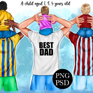 Papa und Baby, Familien-Clipart, Fußball-Clipart, Fußball-Clipart, persönliche Familien-ClipArt, sofortiger PNG-Download