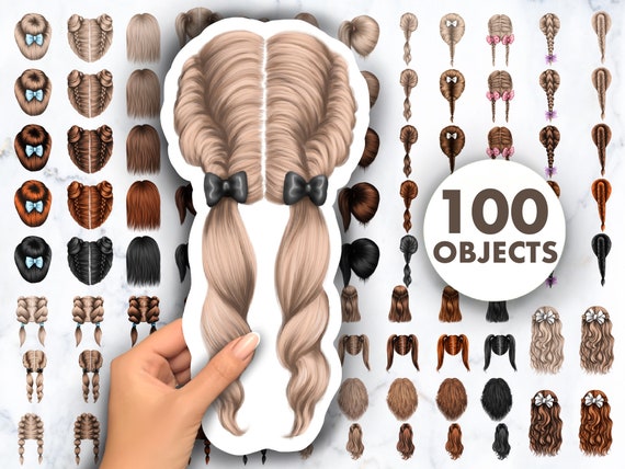 Hair Clipart Hair for Little Girls Kids Hairstyles Natural - Etsy Hair Clipart Hair for Little Girls Kids Hairstyles Natural - Etsy