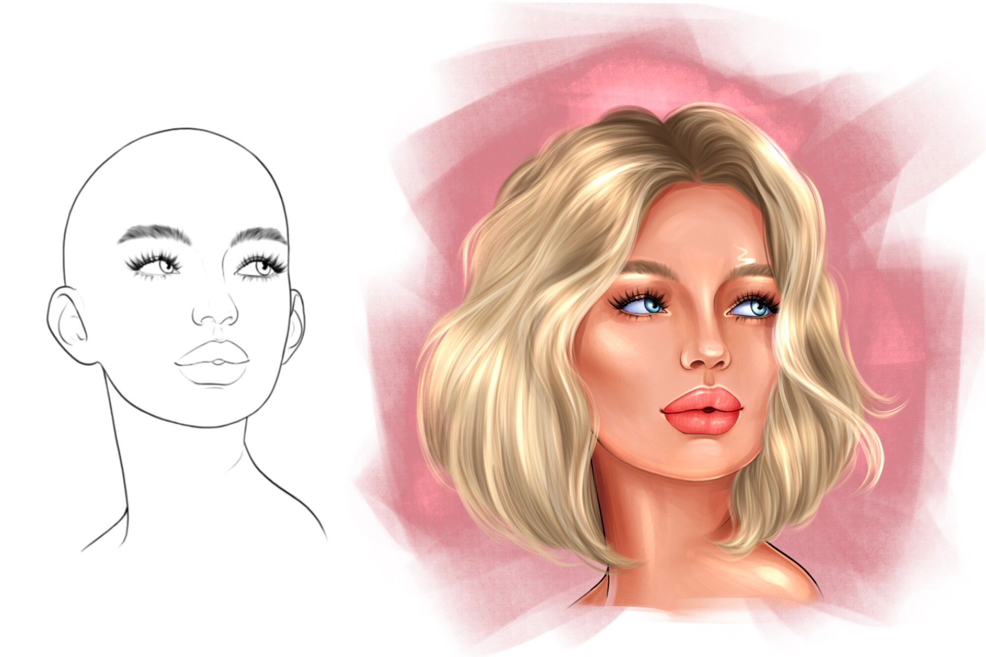 Procreate Face Hair Brushes Procreate Stamps Procreate Brush Etsy