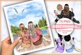 Best friend clipart, Best Friends Portrait, Personalized Illustration, Afro girl clipart, Best friend gifts Instant download PNG product logo