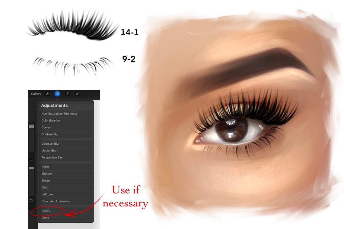 Procreate Eyelashes Brushes Procreate Stamps Procreate Brush Etsy
