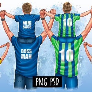 Familien-Clipart, Fußball-Clipart, Fußball-Clipart, persönliche Familien-ClipArt, sofortiger PNG-Download