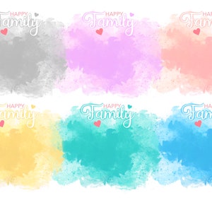 Family Clipart, Mom Dad Baby Dog Cat, Personalized Family Portrait ...