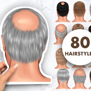 Grandpa Hairstyles, Older Men Hairs, Men hair clipart, Natural Hair PNG, Men&#39;s Hairstyles, curly hair clipart, hair clipart png