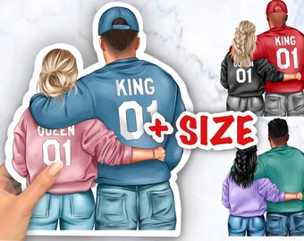 Couple clipart, Best friend clipart, Personalized Illustration, Afro girl clipart, Best friend gifts Instant download PNG