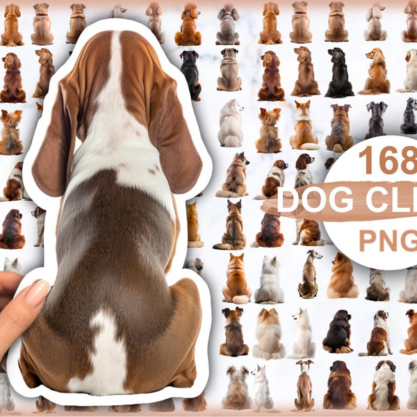 clipart de chien, maman de chien png, clipart de carlin, téléchargement instantané numérique PNG