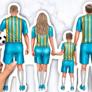 Familien-Clipart, Fußball-Clipart, Fußball-Clipart, persönliche Familien-ClipArt, sofortiger PNG-Download