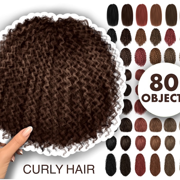 Curly hair clipart, Natural hair black woman clipart, natural hair, digital Instant Download PNG