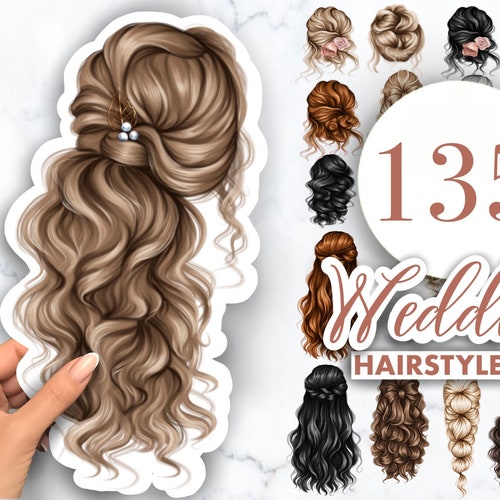 Hair Clipart Wedding Hairstyles Hairstyles for Celebration - Etsy Australia Hair Clipart Wedding Hairstyles Hairstyles for Celebration - Etsy Australia