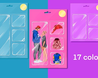 A 3-layer template for presenting characters from books PNG
