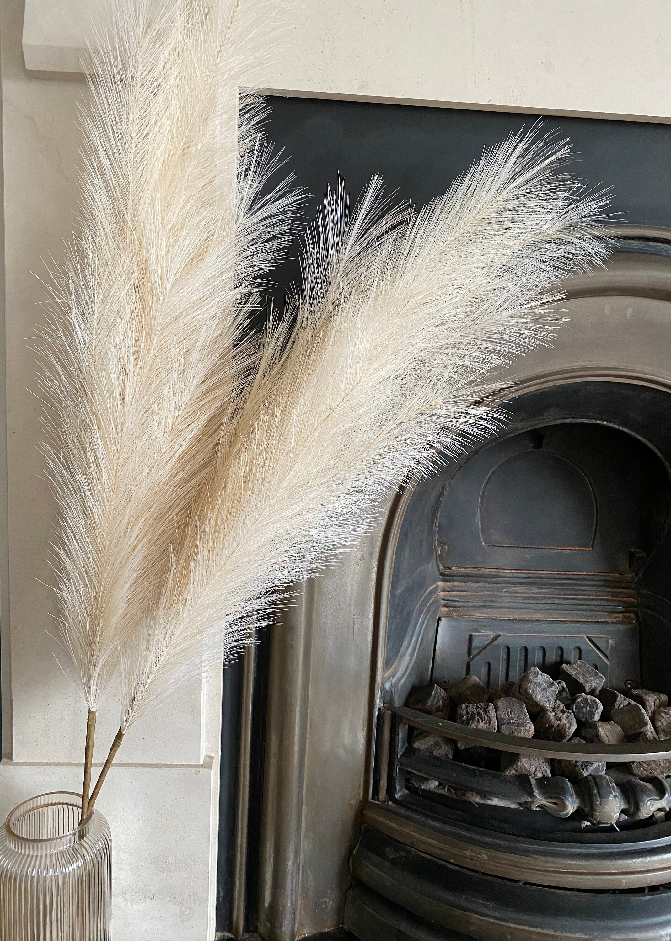 Faux Pampas Grass Large 43/110cm Beige Colour Fake | Etsy
