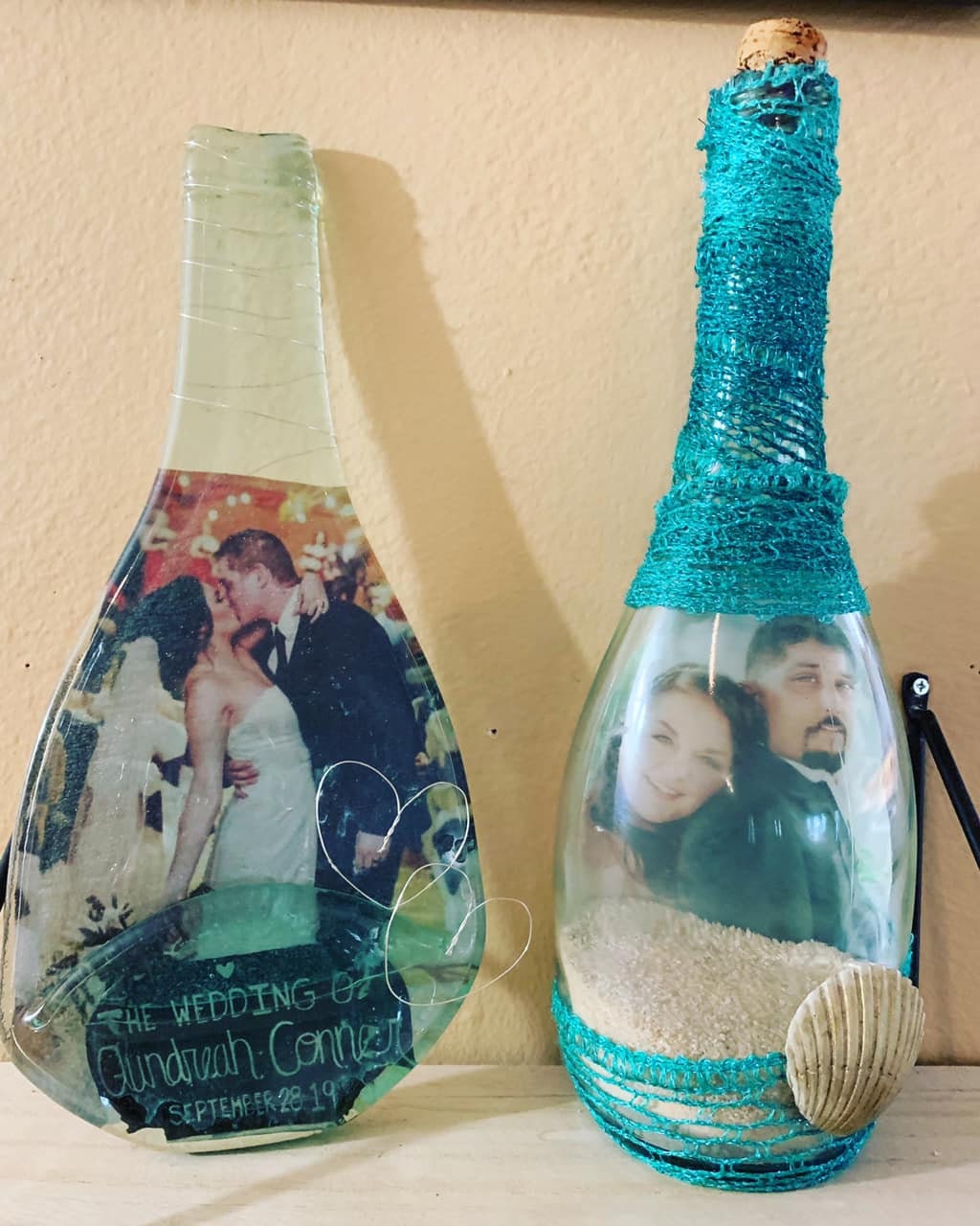 Custom Wine Bottle Photo Frame Etsy